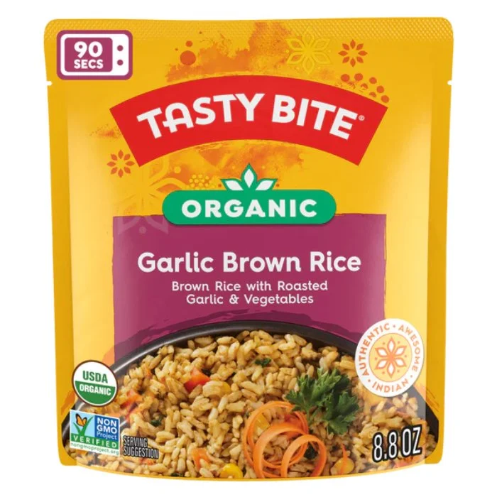 Pet ProductsTasty Bite Rice Brown Roasted Garlic 8.8 Oz - Pack Of 6