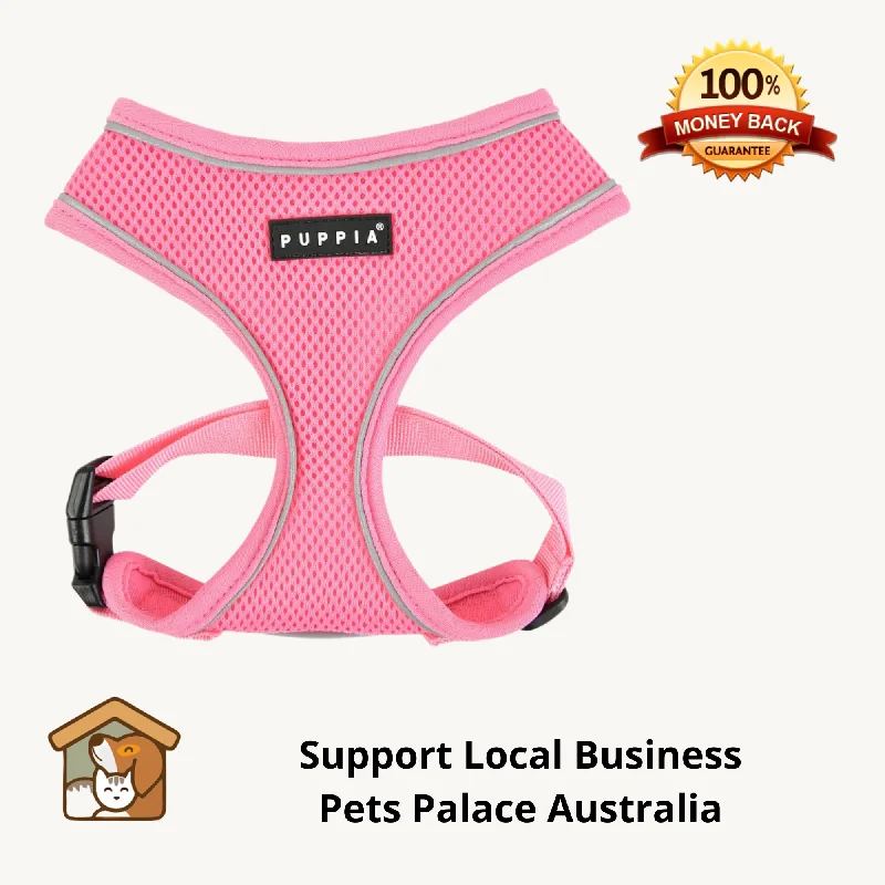 - Pet tear stain cleaning wipesPuppia Air-Mesh Dog Harness Pink