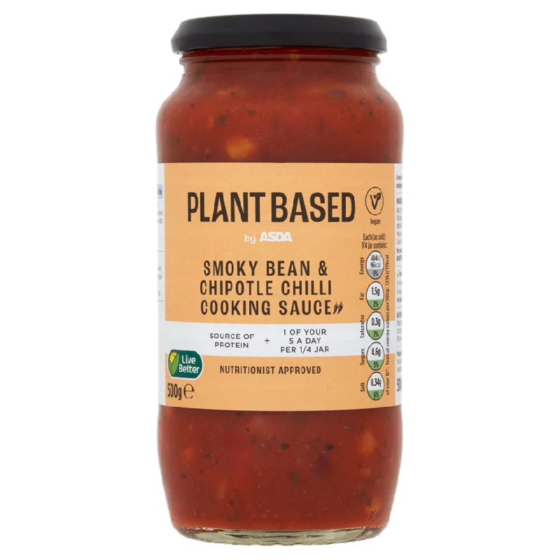 - Cat anti-jump window safety netPlant Based by ASDA Smoky Bean & Chipotle Chilli Cooking Sauce