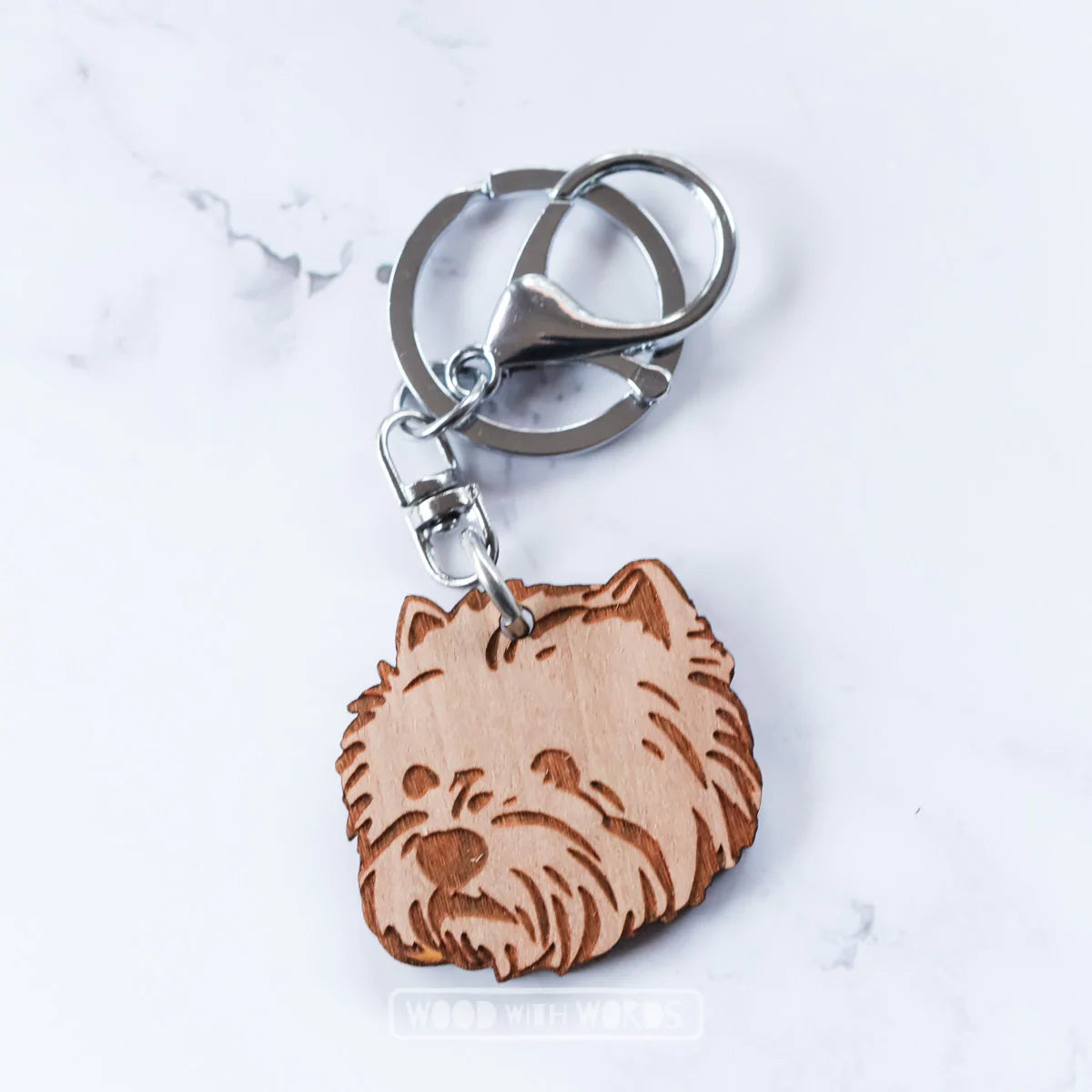 - Pet smart GPS locatorWooden Keyring: West Highland Terrier