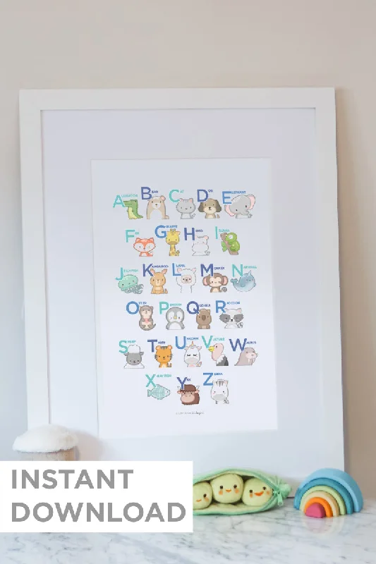 - ​​Christmas pet Christmas clothingAnimal ABCs - Downloadable Print