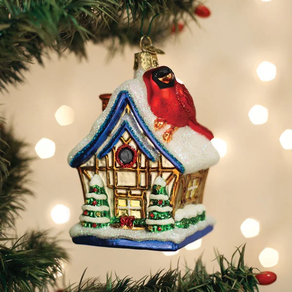 - ​​Christmas pet Christmas clothingCardinal Birdhouse Ornament