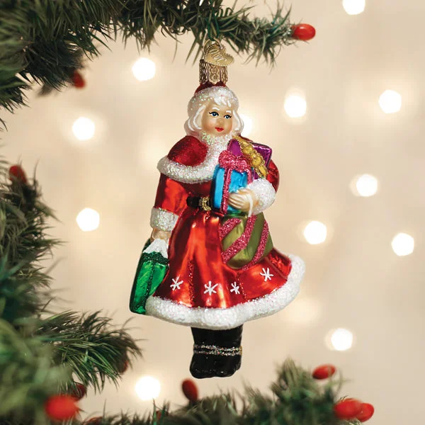 ---Mrs. Claus Goes Shopping Ornament