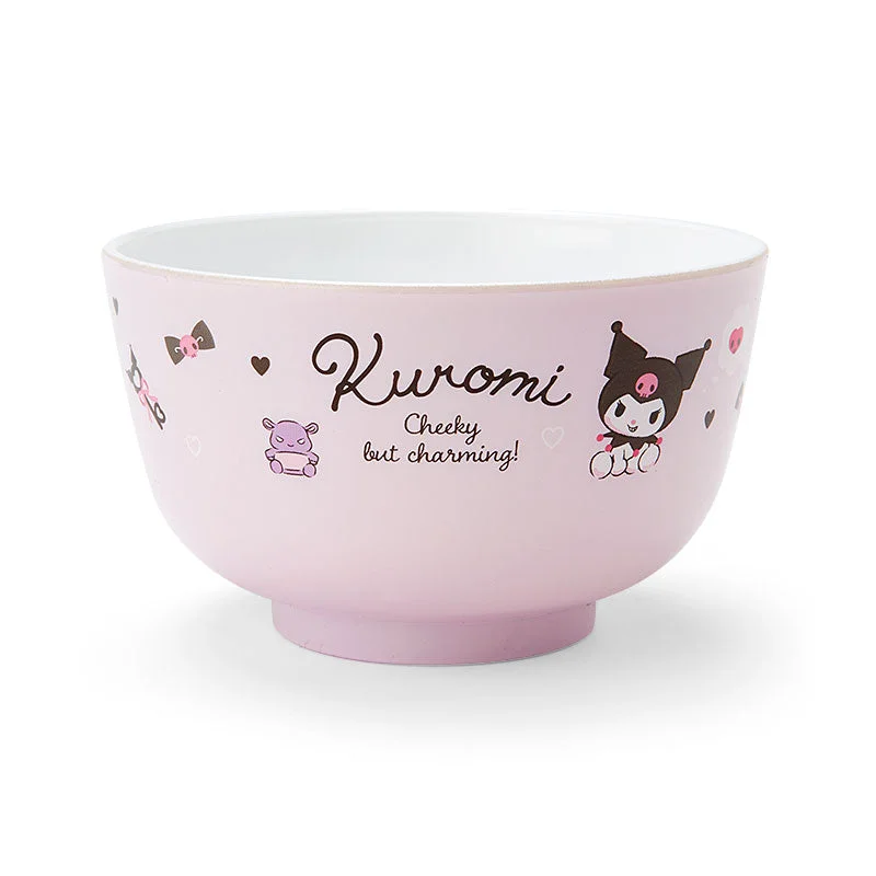  -Splash-proof food bowl AND Anti-choking slow food bowlKuromi Plastic Soup Bowl