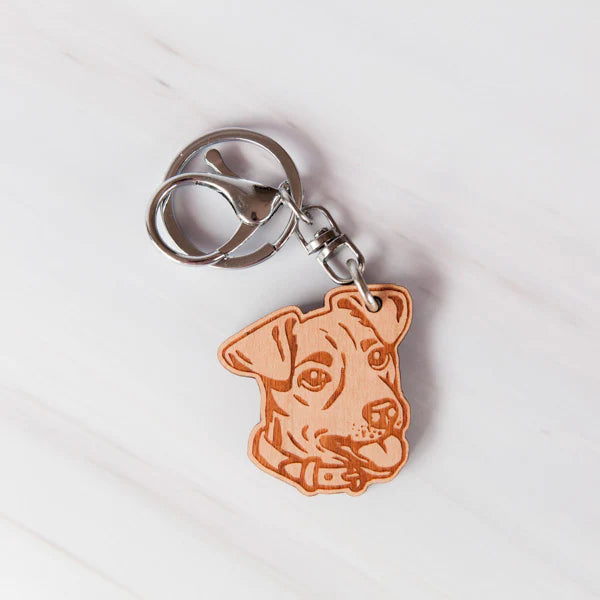 - Deodorizing cat litter tofu litterWooden Keyring: Jack Russell