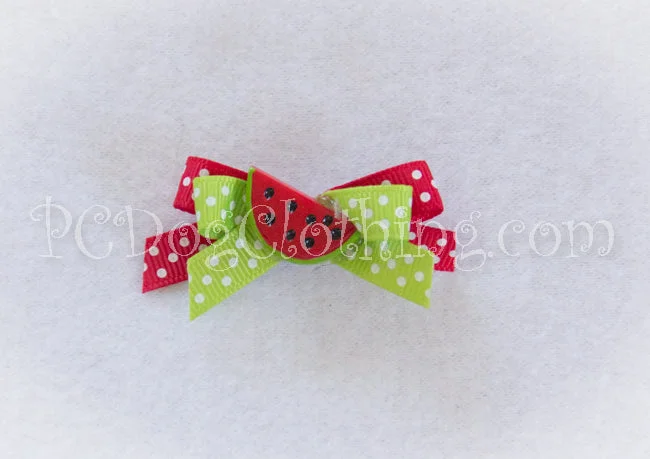 Pet Christmas clothesRed Watermelon Hair Bow