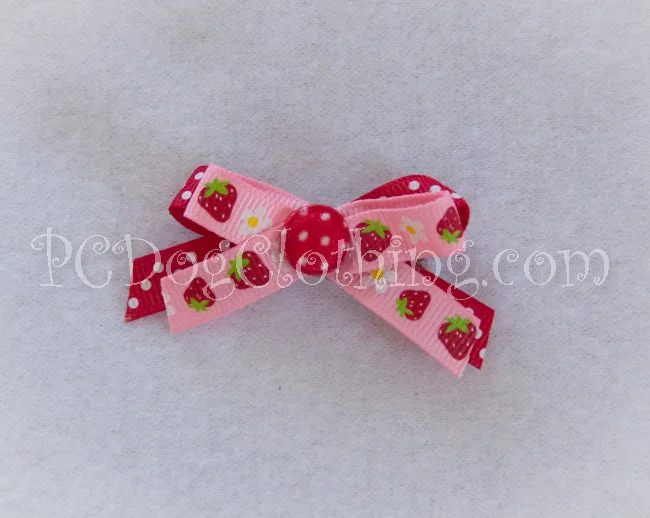 Pet anti-allergic clothesStrawberries Hair Bow