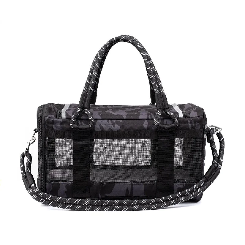 Classification by material or design:Roverlund Pet Carrier: Black/Camo