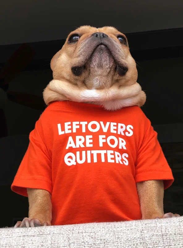 Pet sun protection clothesLeftovers Are For Quitters Dog Tee