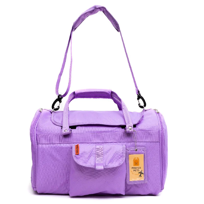 Cat clothesHideaway Duffel Dog Carrier: Lilac