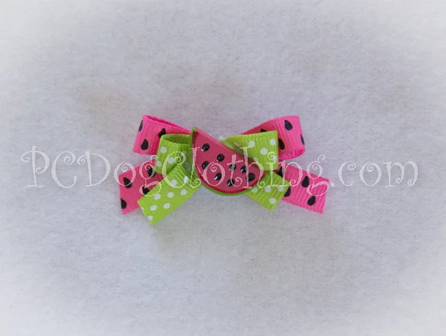 Non-toxic pet clothesPink Watermelon Hair Bow