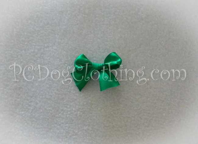 Pet cotton clothesBright Green Satin Hair Bow